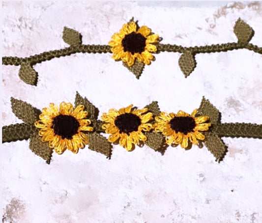 Turkish Sunflower and Daisy Needlepoint Bracelets