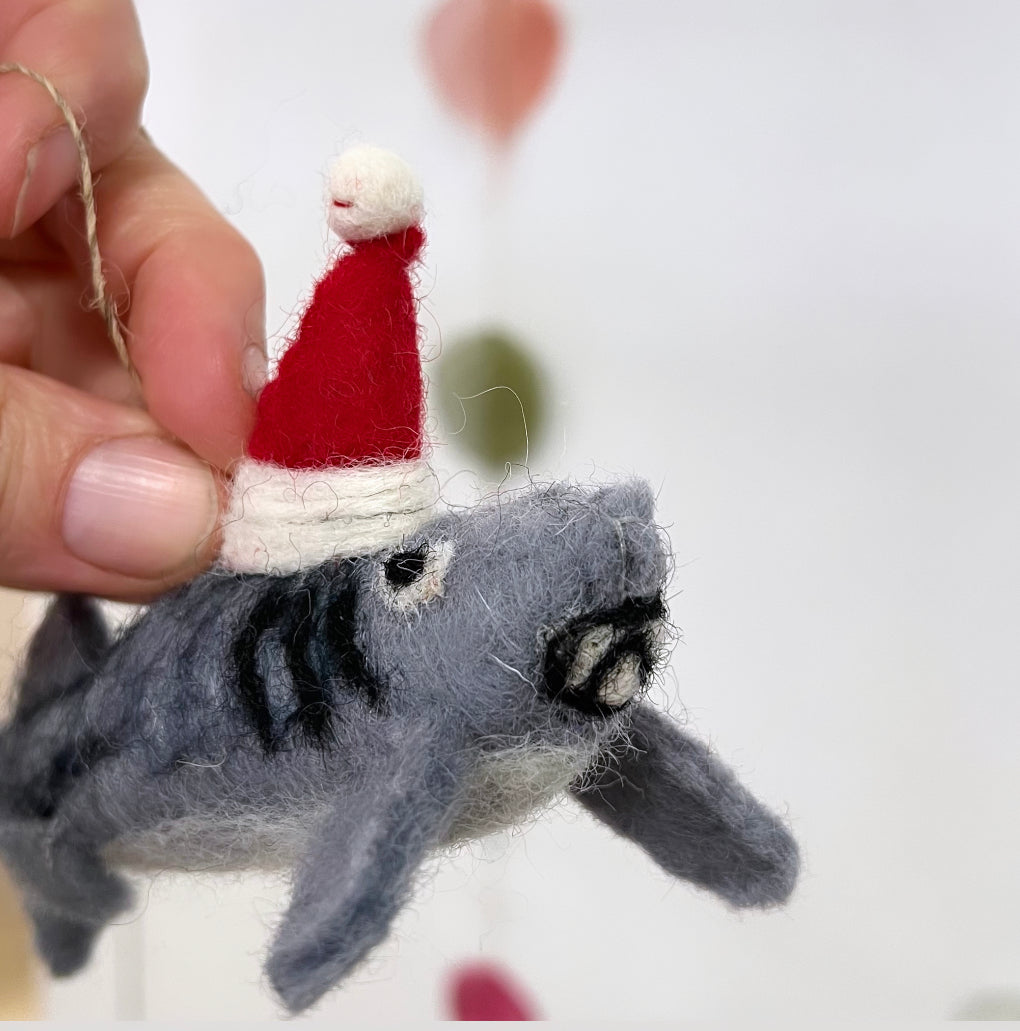 ethik felt || shark xmas decoration