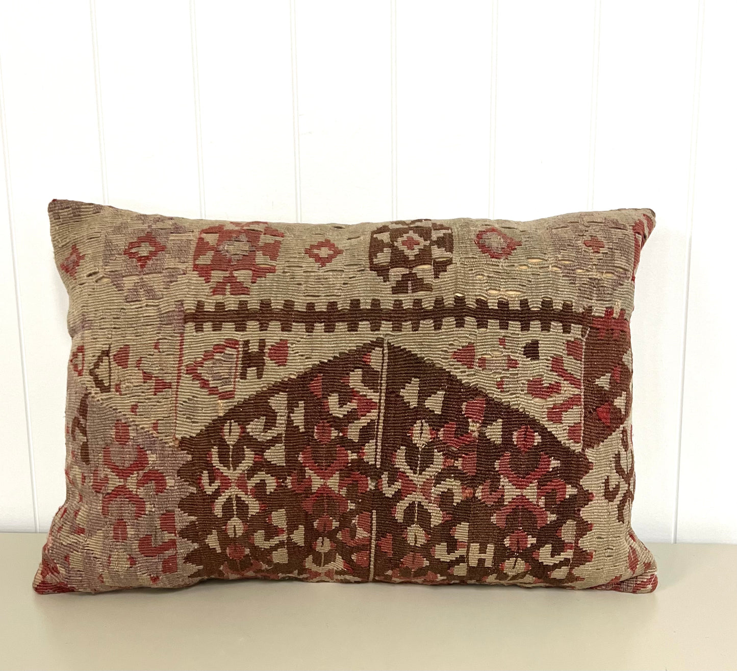 Turkish "recycled kilim/grain sack" cushion