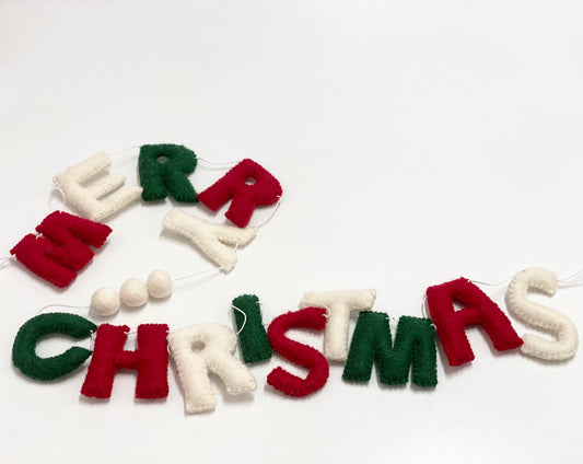 ethik felt || merry christmas garland