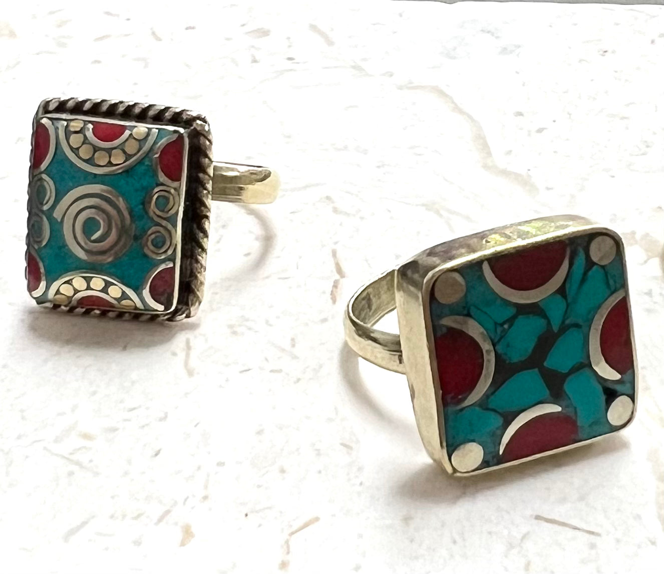 $25 Tibetan mixed metal adjustable rings