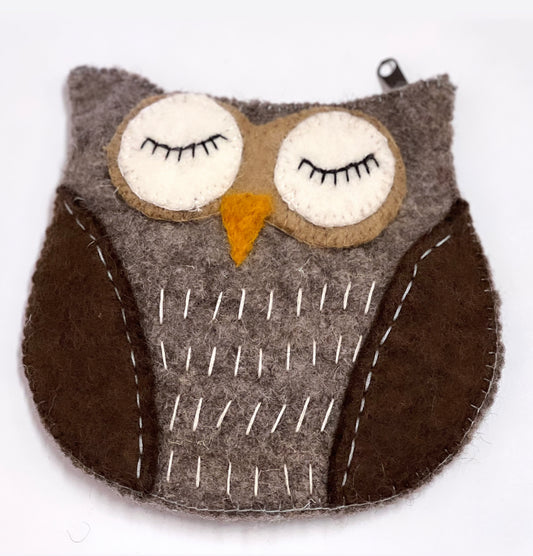 ethik felt || owl purse