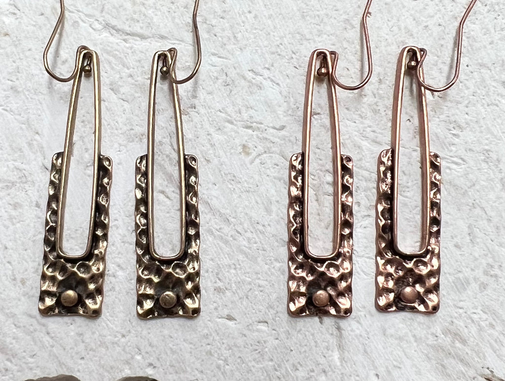 $25.00 Turkish copper & bronze earrings