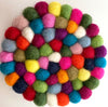 felt ball coaster - colourful loop