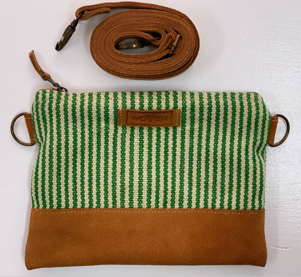 "woven" fair-trade clutch bag
