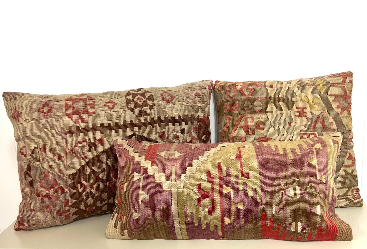 Turkish "recycled kilim/grain sack" cushion