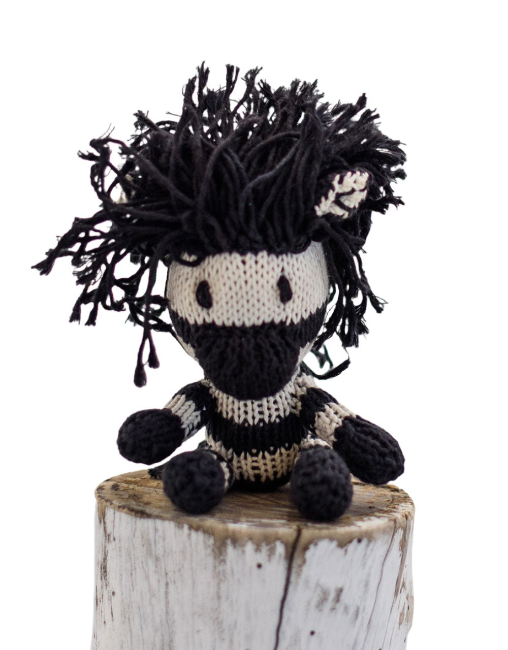kenana knitters cotton rascal zebra toy